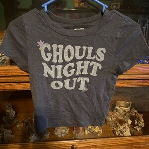 American Eagle Outfitters Gray 'Ghouls Night Out' Tee